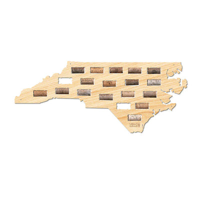 North Carolina Wine Cork Map